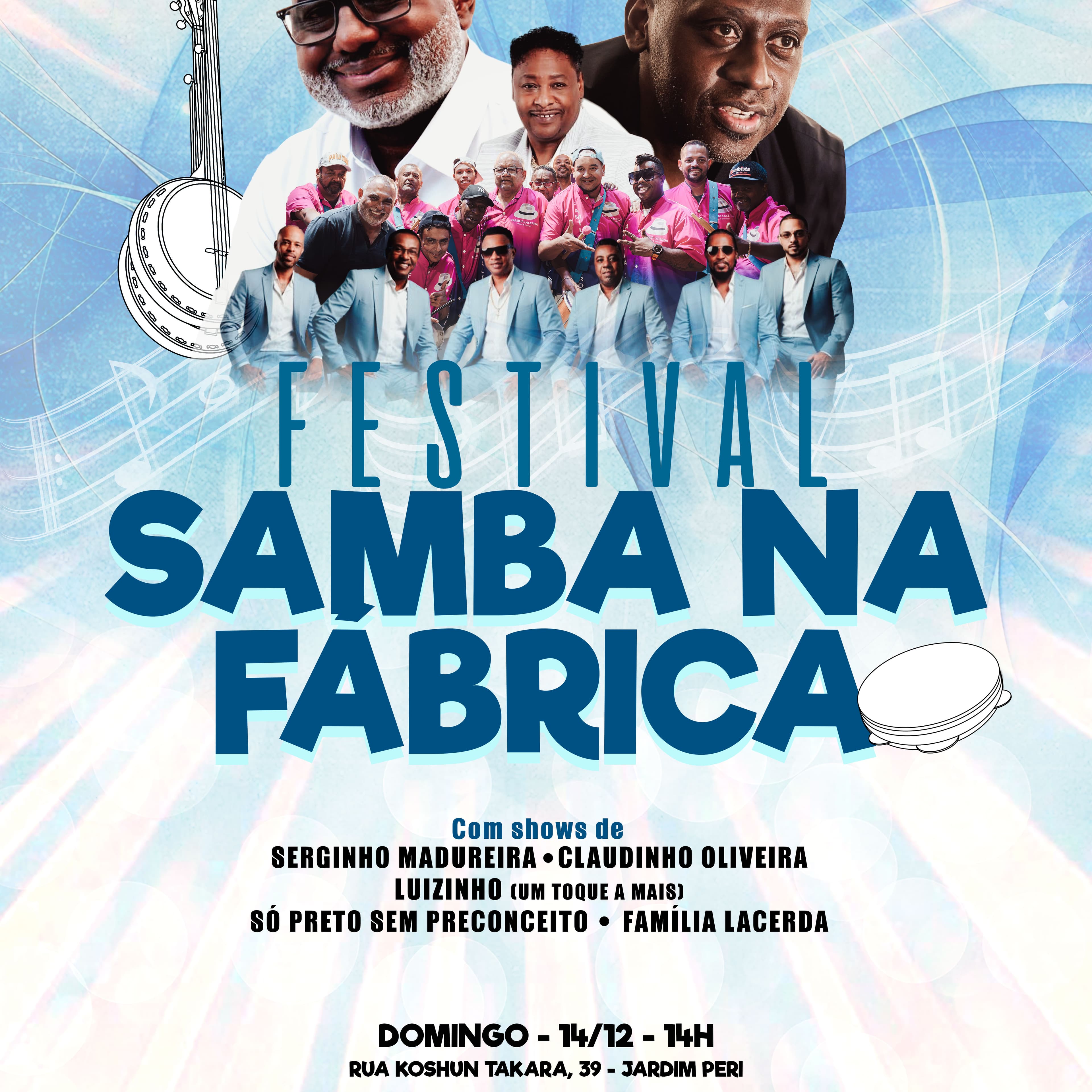 Banner do evento Festival Samba na Fábrica