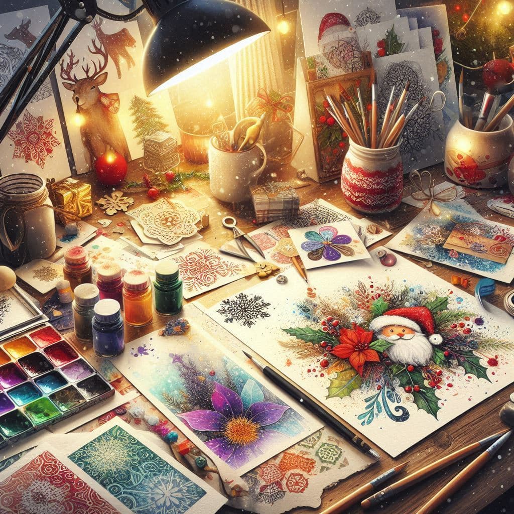 Banner do evento CARTÕES DE NATAL – PALAVRAS QUE ABRAÇAM – COM EQUIPE BIBLIOTECA