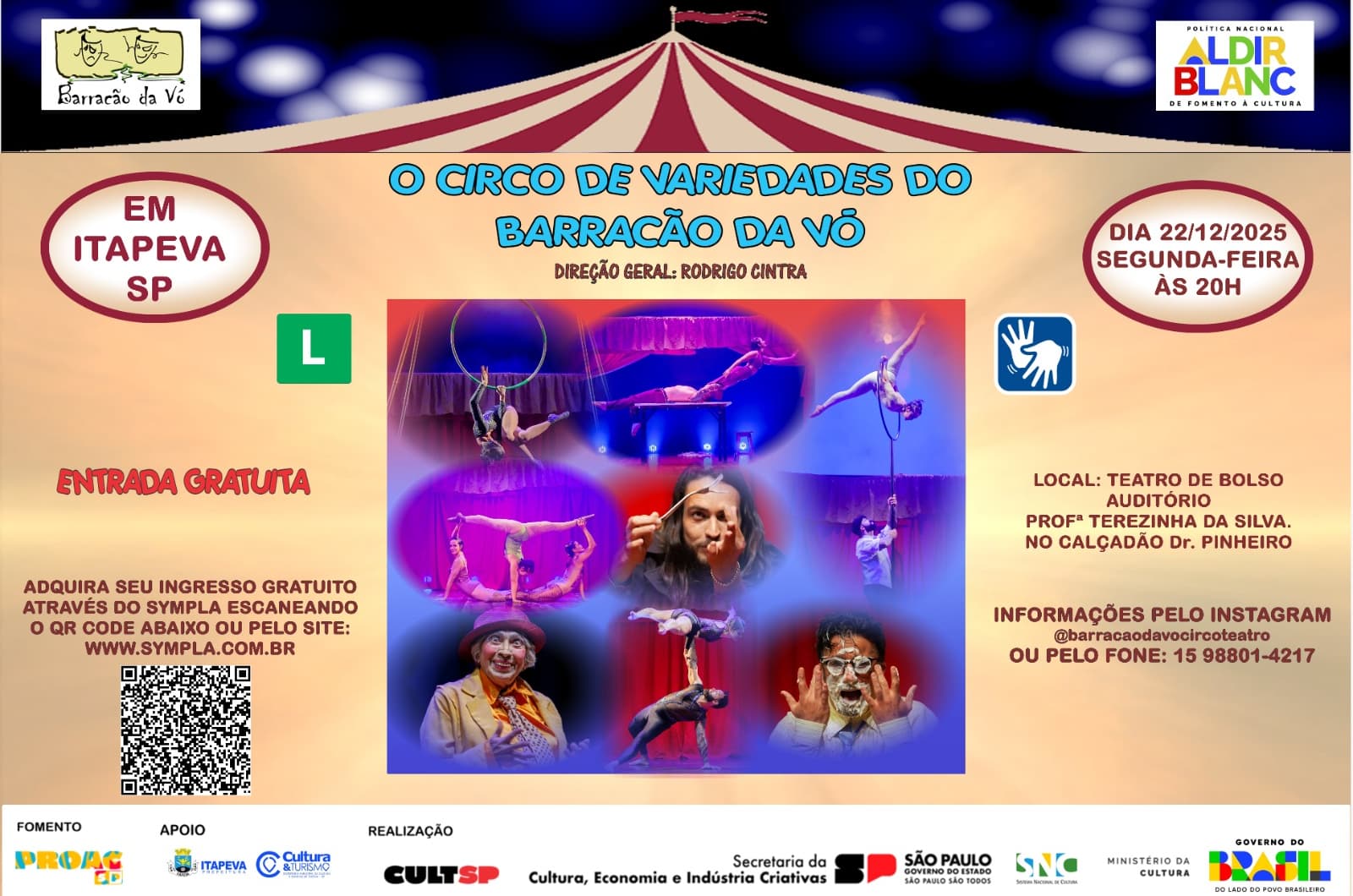 Banner do evento O Circo de Variedades do Barracão da Vó