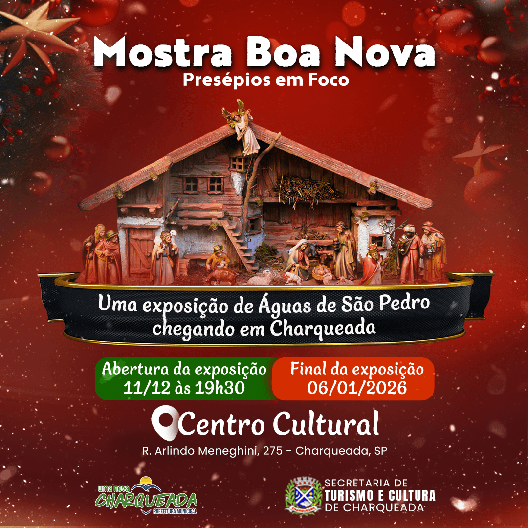 Banner do evento Exposição: Mostra Boa Nova – Presépios em Foco
