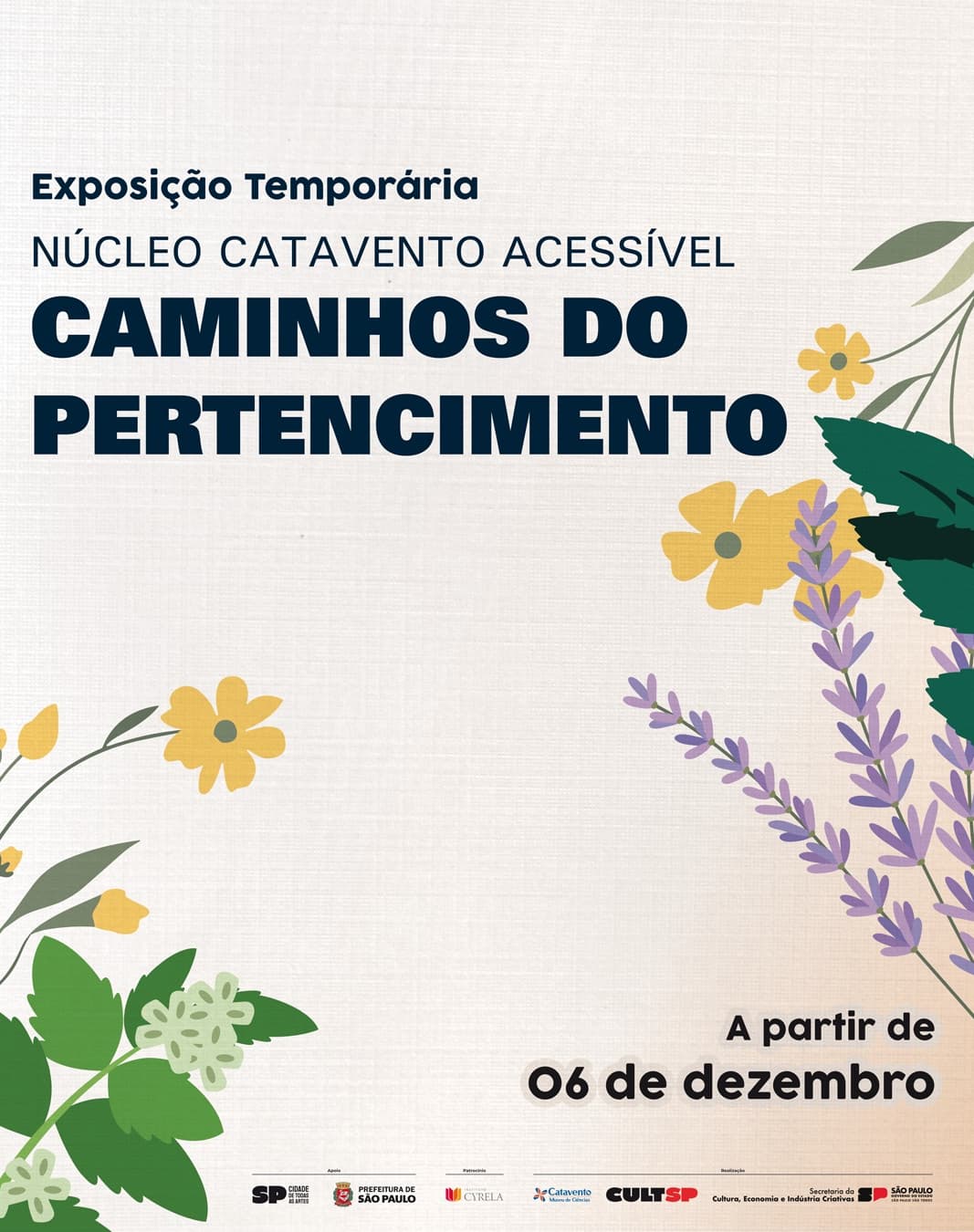 Banner do evento Exposição Temporária: "NÚCLEO ACESSÍVEL: Caminho do Pertencimento"