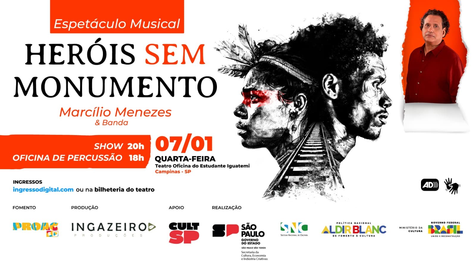 Banner do evento Heróis Sem Monumento