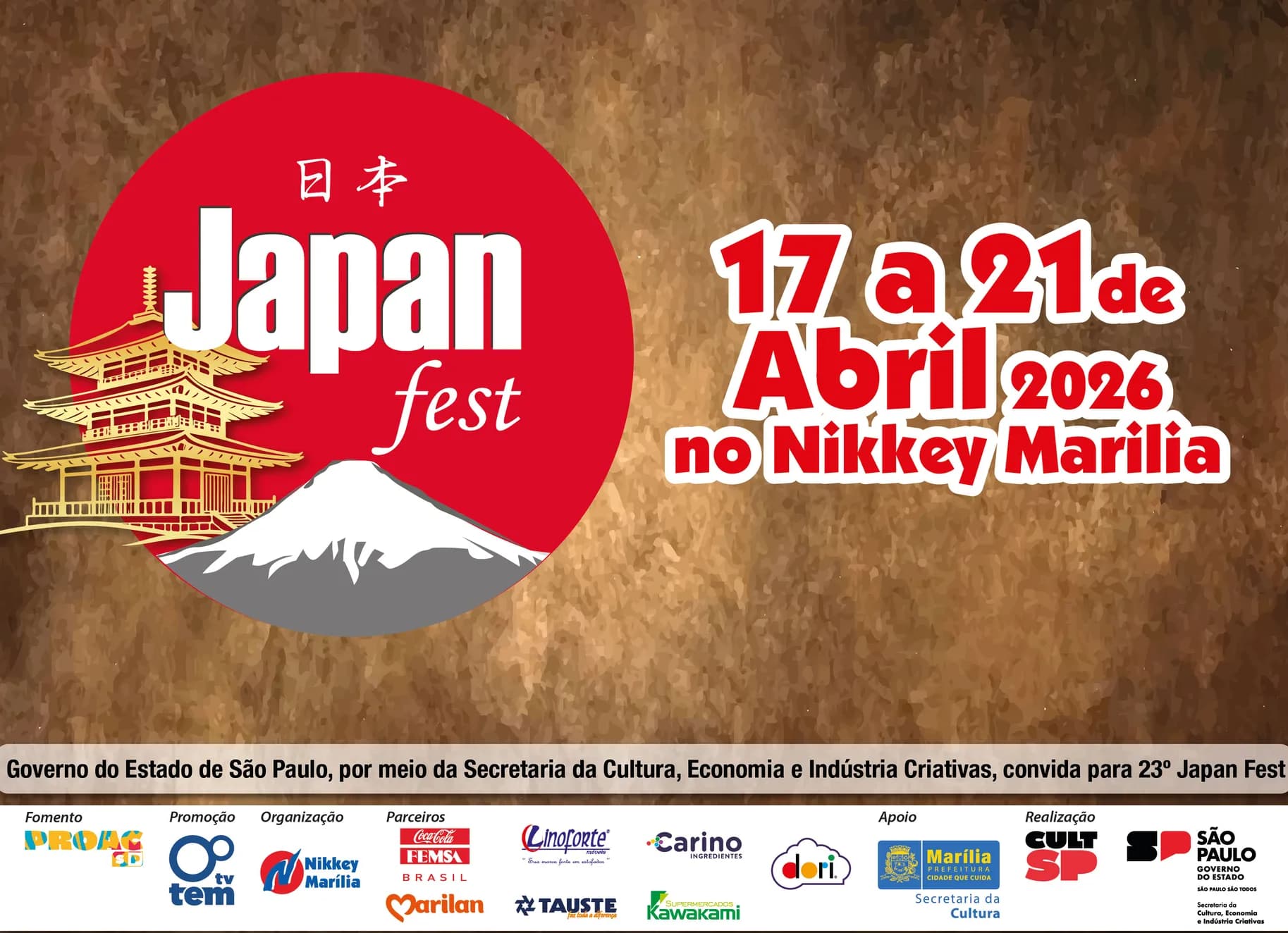 Banner do evento 23º JAPAN FEST