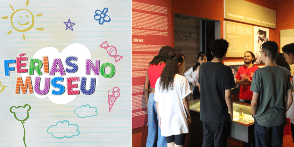 Banner do evento Férias no Museu | Para Além do Trem das Onze