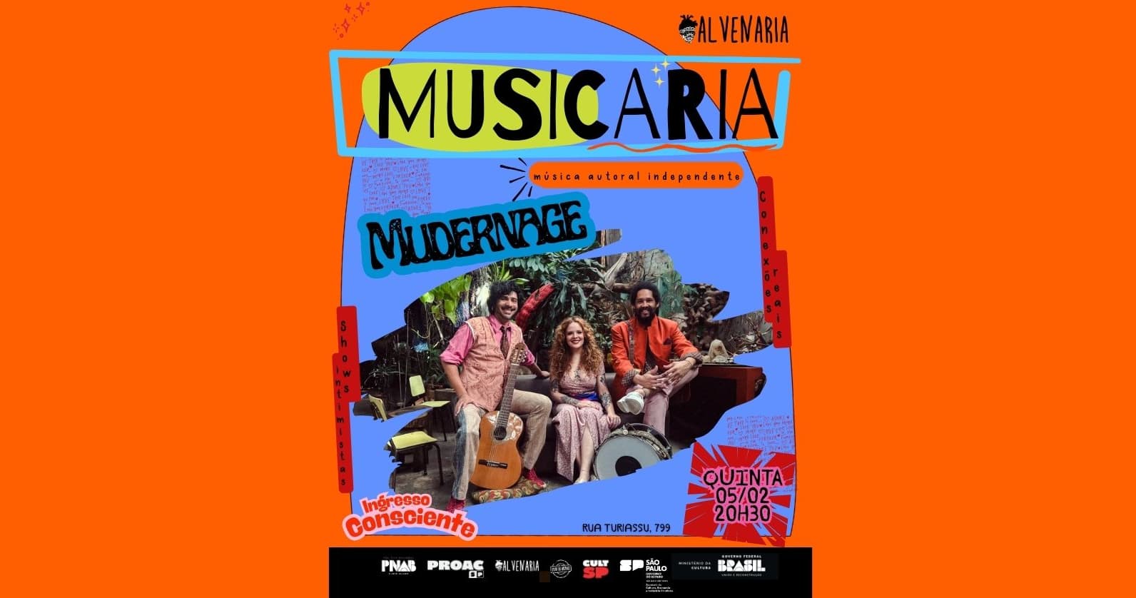 Banner do evento Musicaria - Show Mudernage