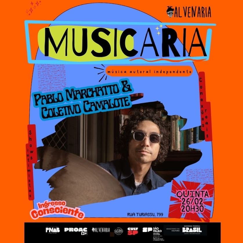 Banner do evento Musicaria - Show Pablo Marchatto & Coletivo Camalote