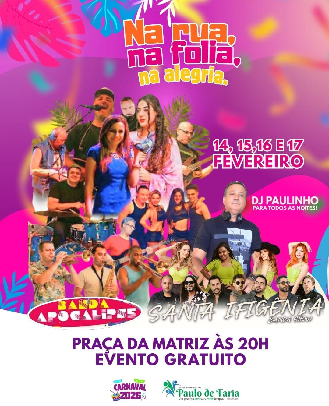 Banner do evento Na Rua, Na Folia, Na Alegria