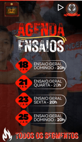 Banner do evento  Ensaio G.R.C.E.S.M Independência