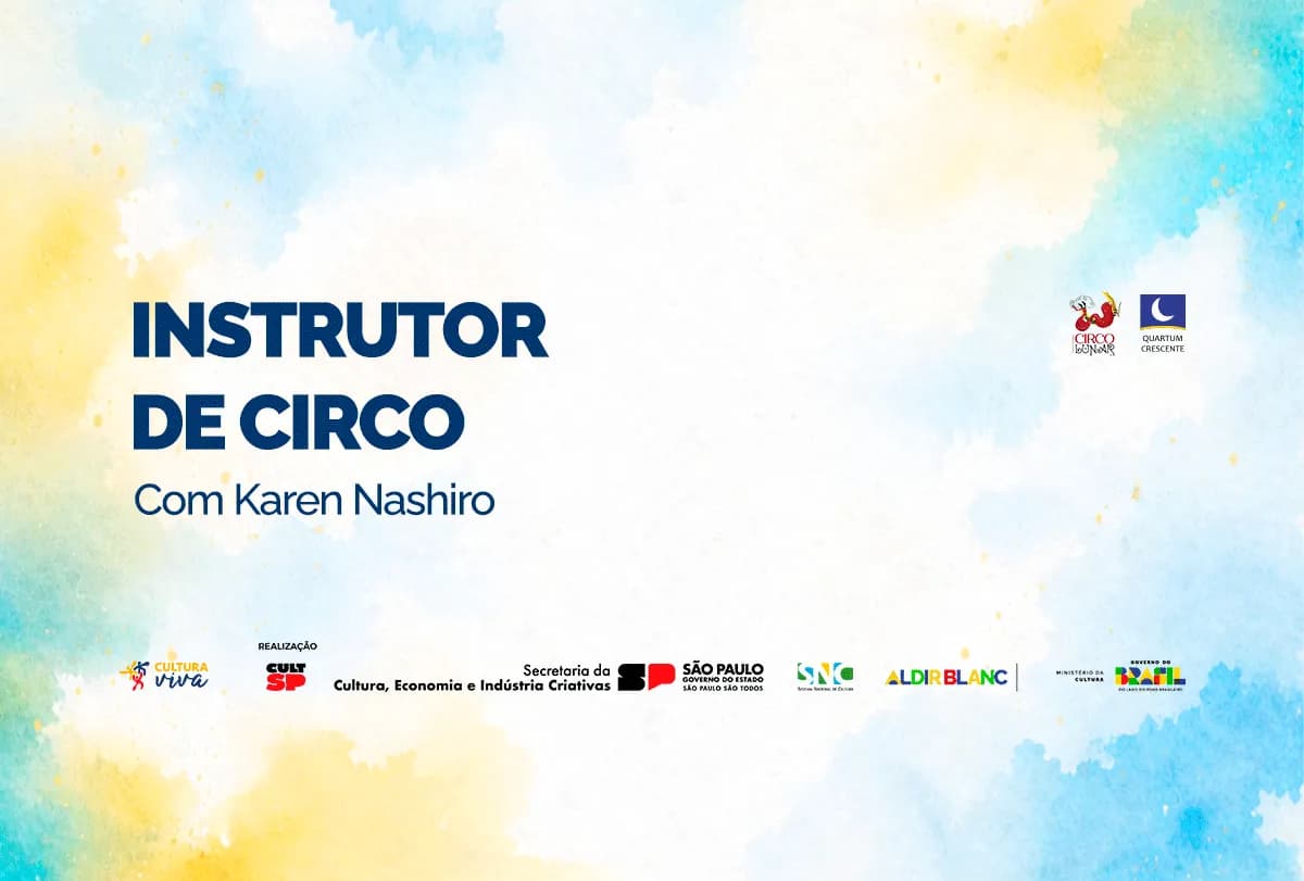 Banner do evento Formação em Artes Circenses – Instrutor de Circo