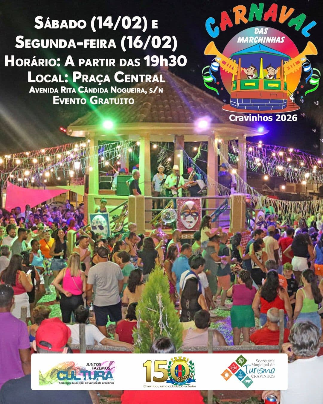 Banner do evento 'Carnaval de Marchinhas'