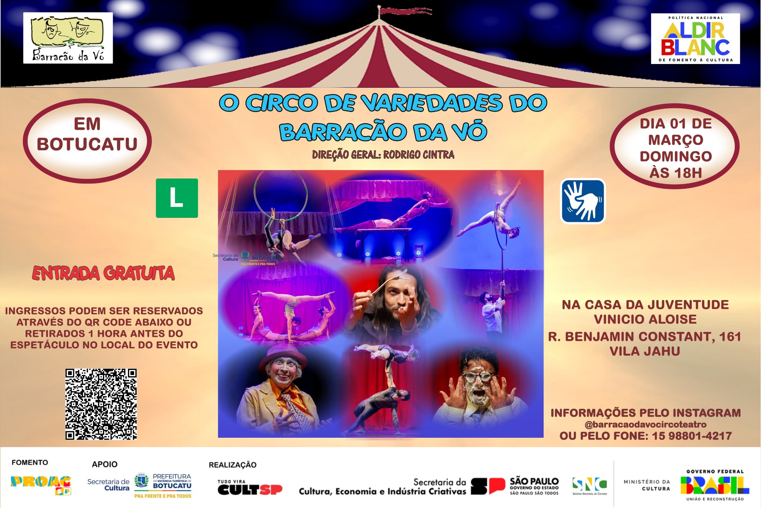 Banner do evento O CIRCO DE VARIEDADES DO BARRACÂO DA VÓ