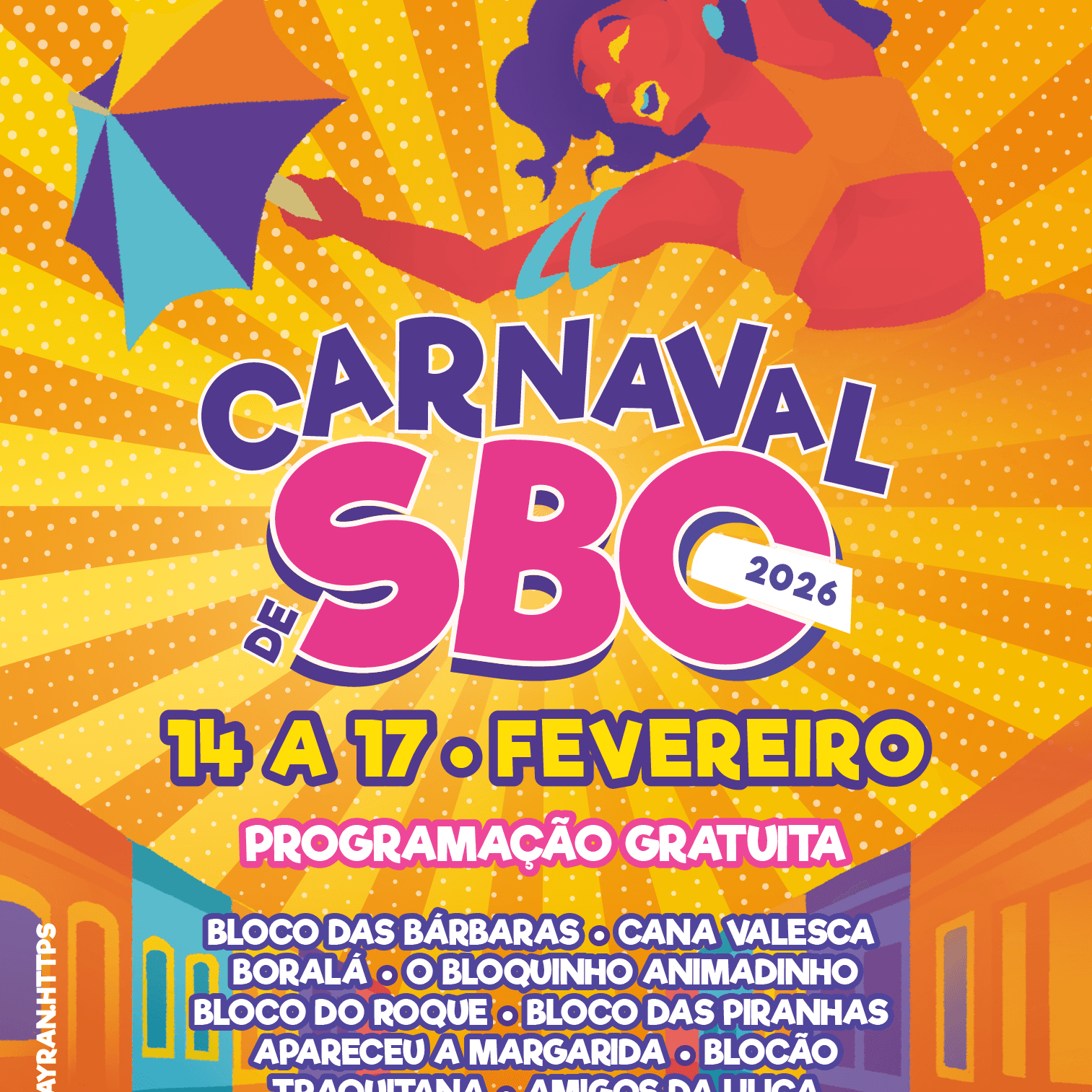 Banner do evento Carnaval de SBO 2026