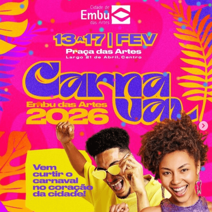 Banner do evento Carnaval em Embu das Artes - 2026