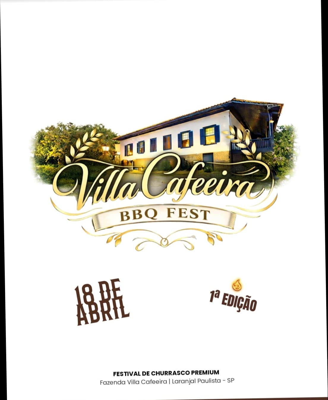 Banner do evento VILLA CAFEEIRA BBQ FEST  1ª EDIÇÃO - Festival de Churrasco Premium