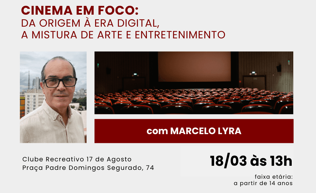 Banner do evento OFICINA: Cinema em Foco: da origem à era digital