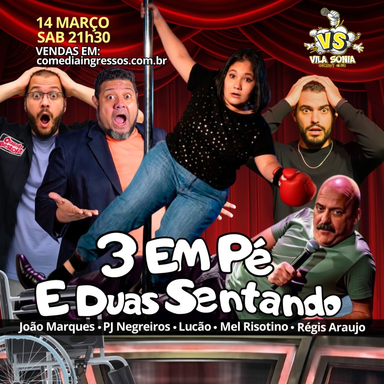 Banner do evento 3 Em Pé e Duas Sentando