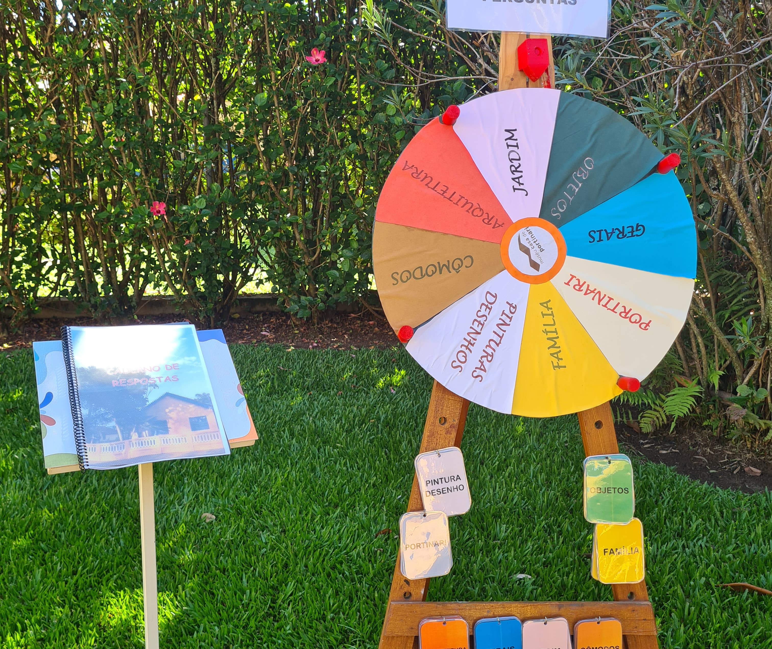 Banner do evento Celebração ao Aniversário do Museu Casa de Portinari - "Roleta do Saber"