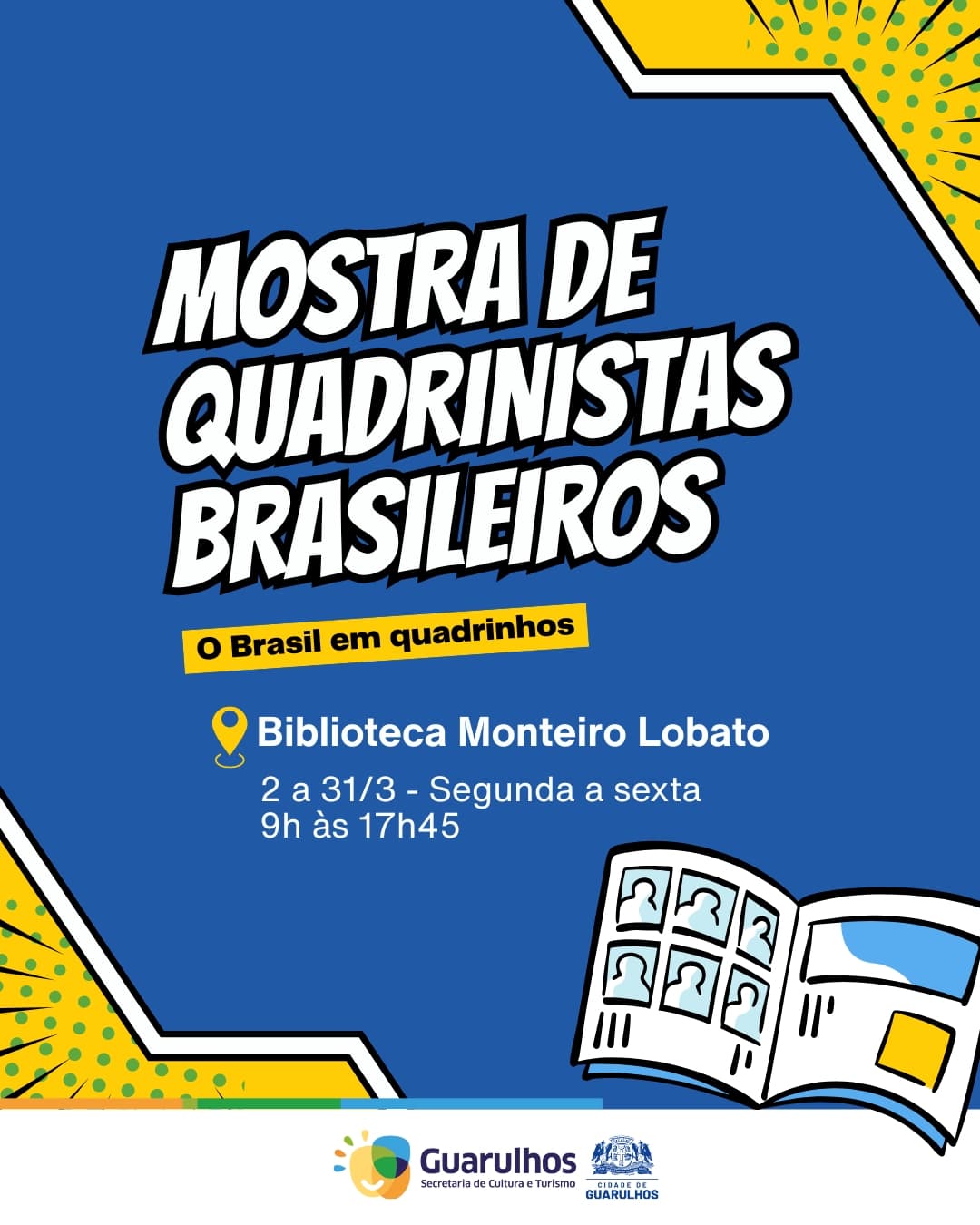 Banner do evento MOSTRA QUADRINISTAS BRASILEIROS