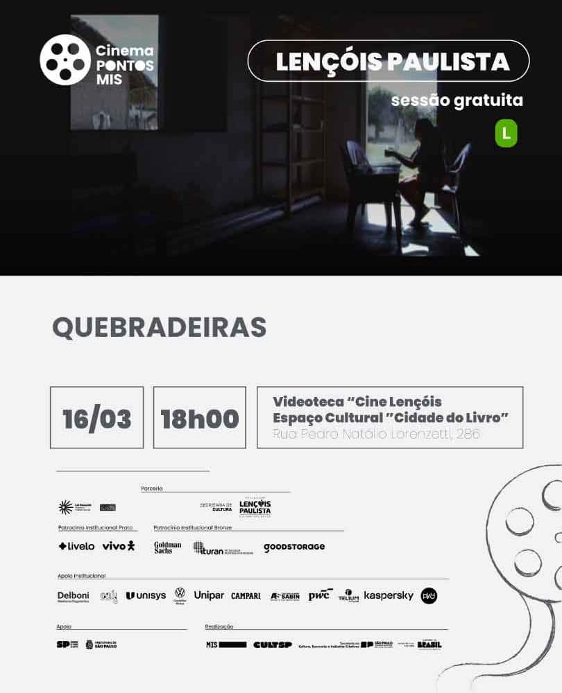 Banner do evento Cinema Pontos MIS: As quebradeiras