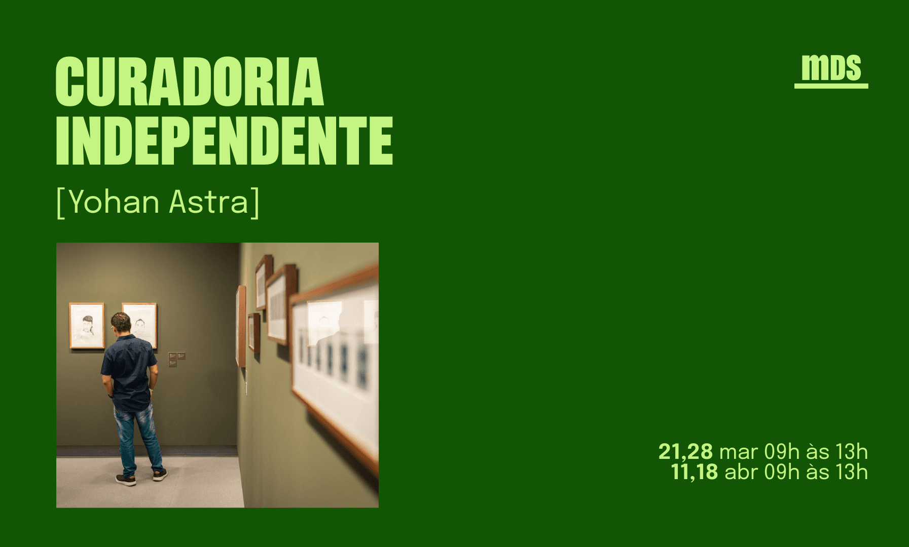 Banner do evento Curso: Curadoria Independente 