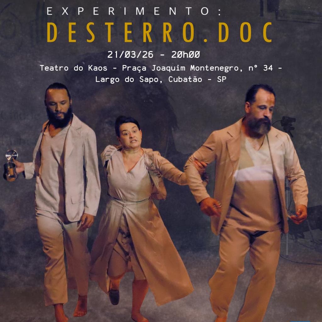 Banner do evento EXPERIMENTO DESTERRO.DOC EM CUBATÃO