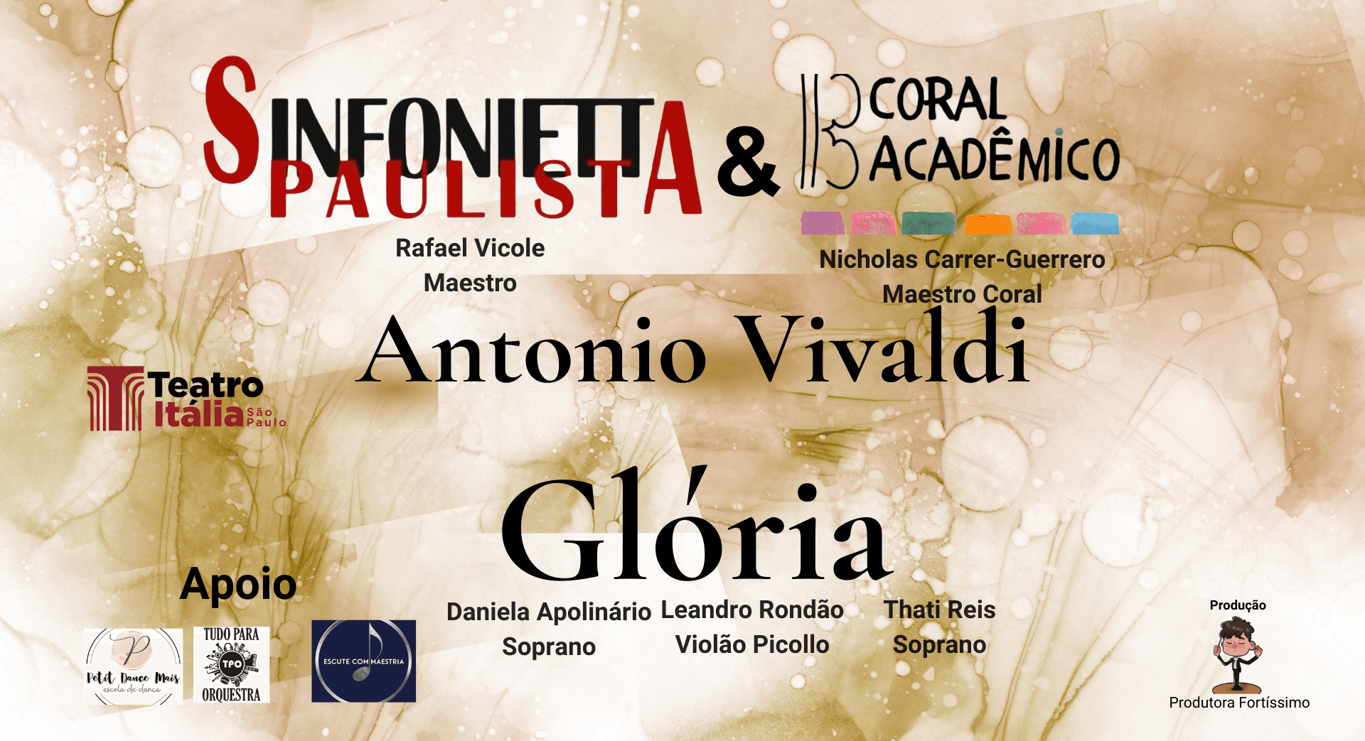 Banner do evento Sinfonietta Paulista - Glória de Vivaldi