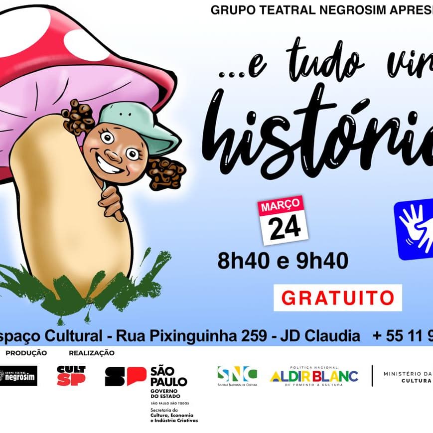 Banner do evento ... E TUDO VIRA HISTÓRIA