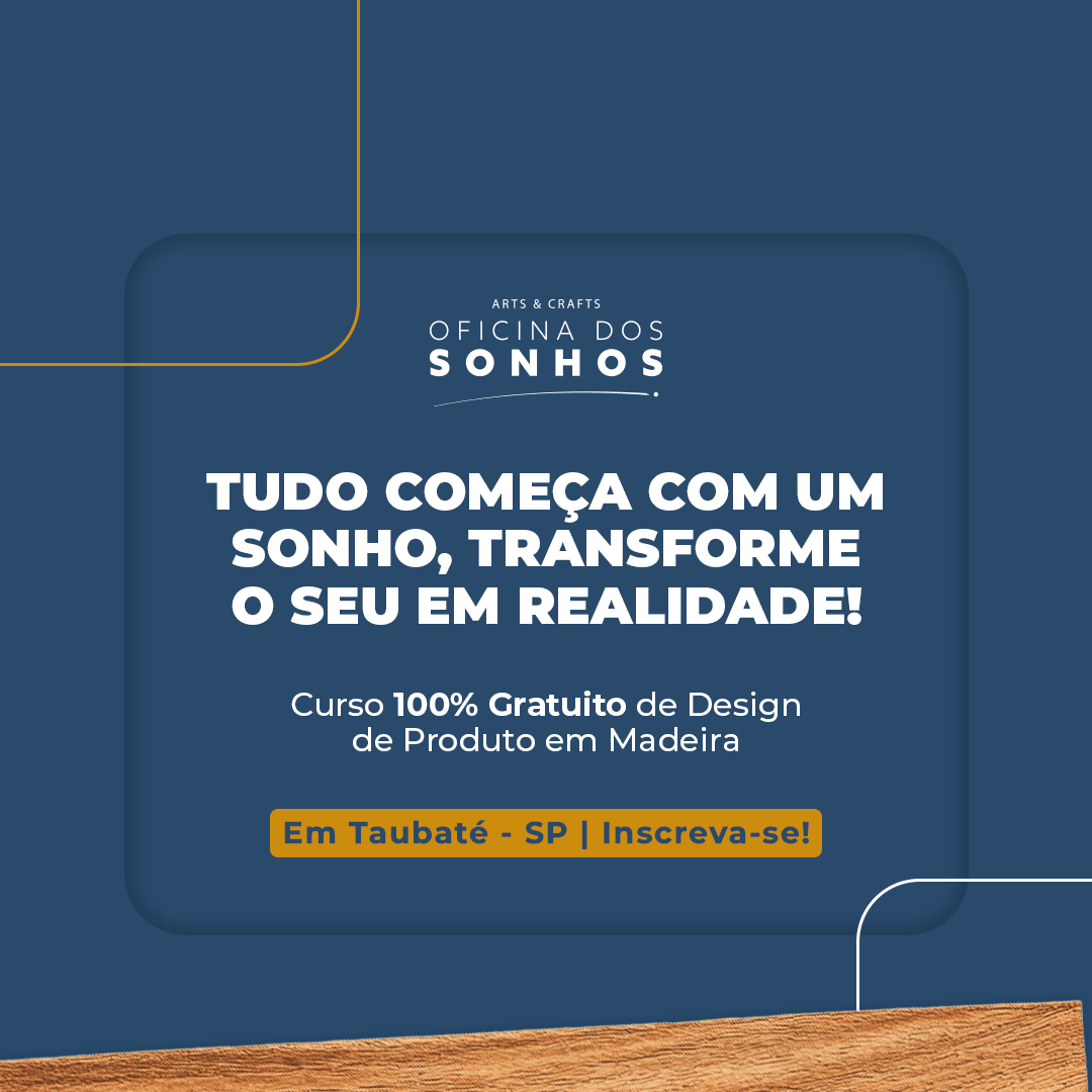 Banner do evento Projeto Arts&Crafts, Curso de Design em Madeira