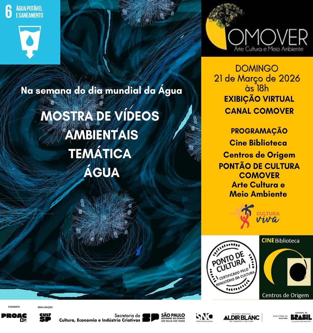 Banner do evento "Mostra de Vídeos Ambientais com temática Água"