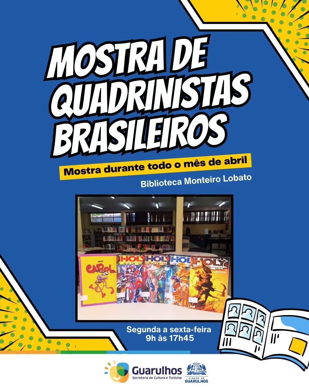 Banner do evento MOSTRA QUADRINISTAS BRASILEIROS
