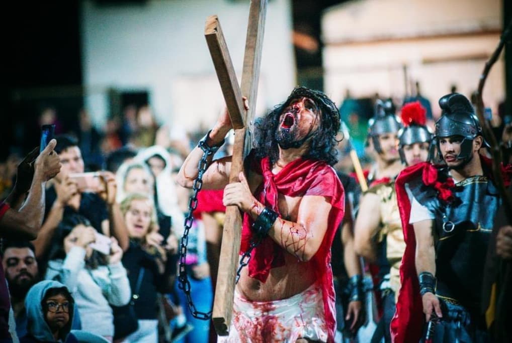 Banner do evento ENCENAÇÃO DA “PAIXÃO DE CRISTO” VOLTA À CONCHA ACÚSTICA 