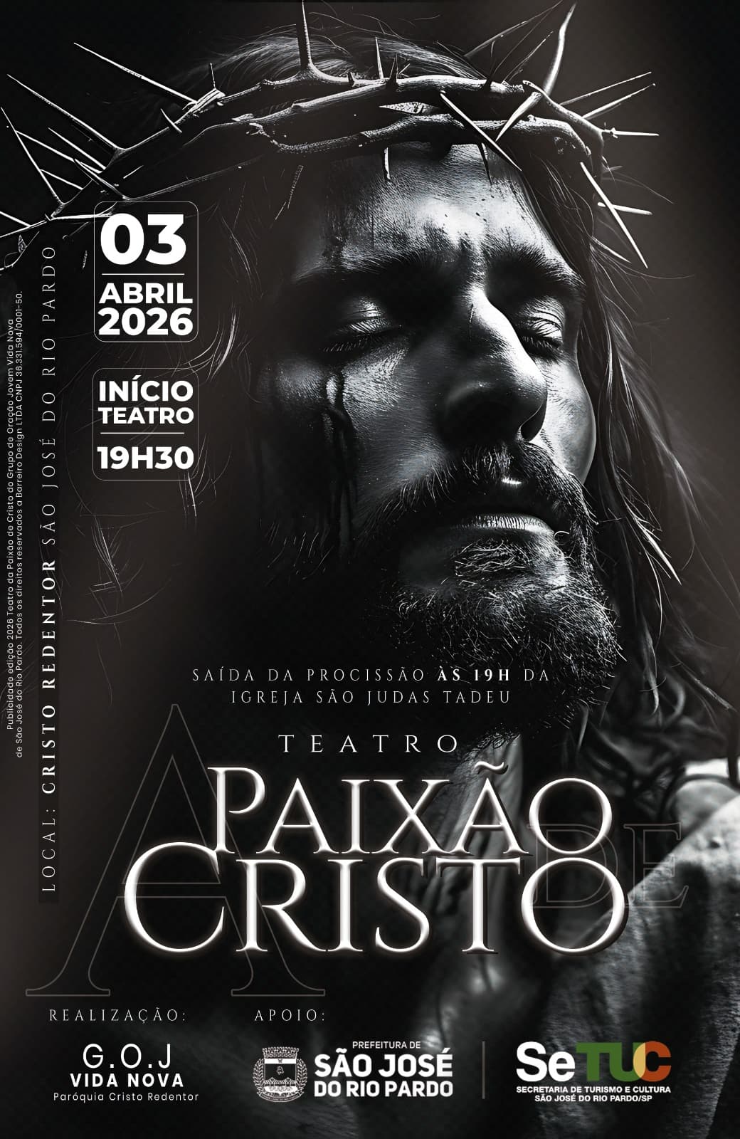 Banner do evento Teatro Paixão de Cristo 