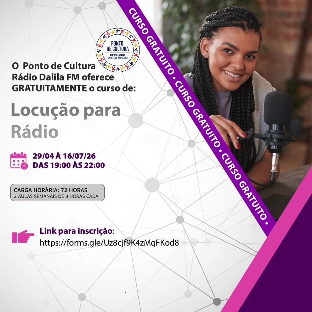 Banner do evento OFICINA: Locução para Rádio