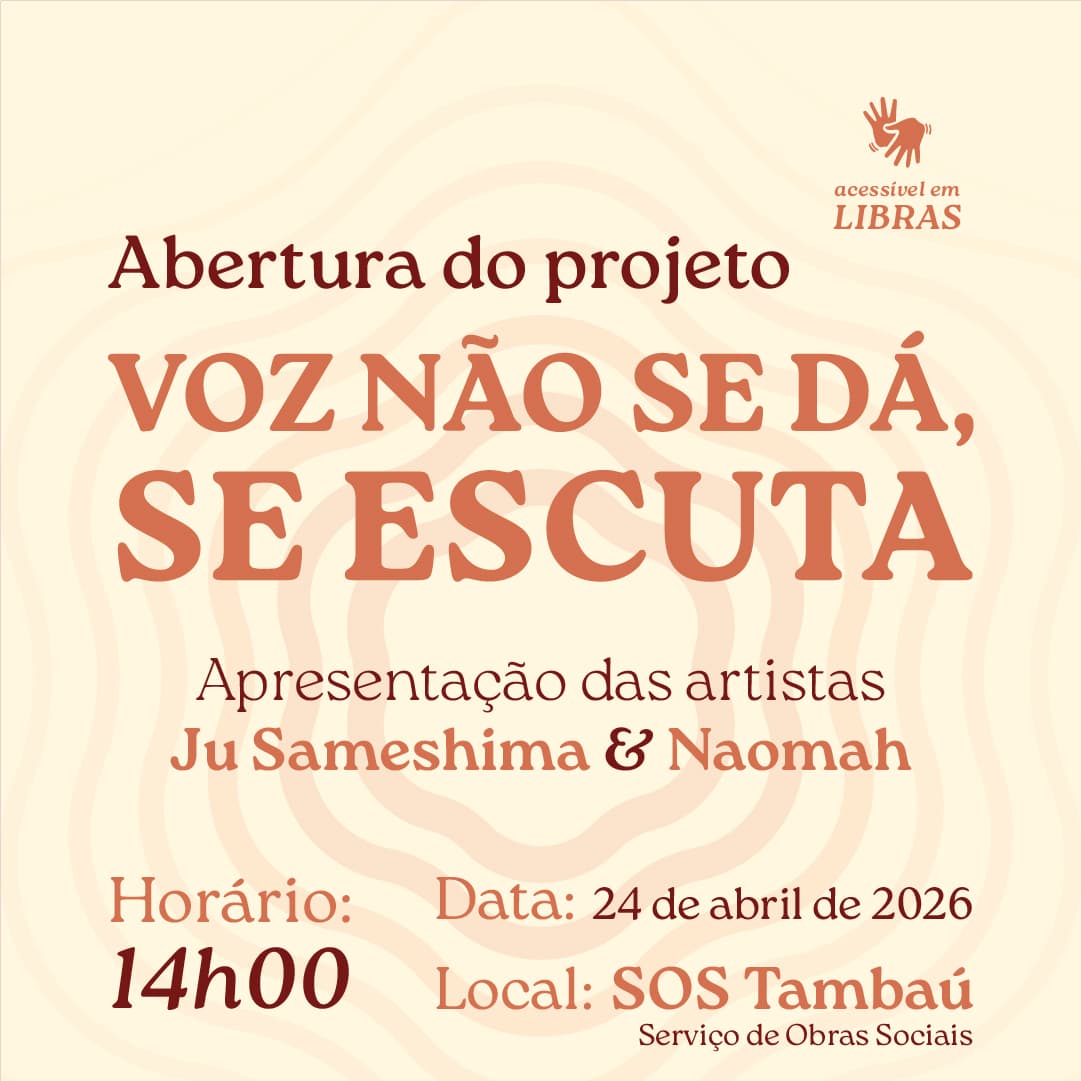 Banner do evento Abertura do projeto "Voz não se dá, se escuta"