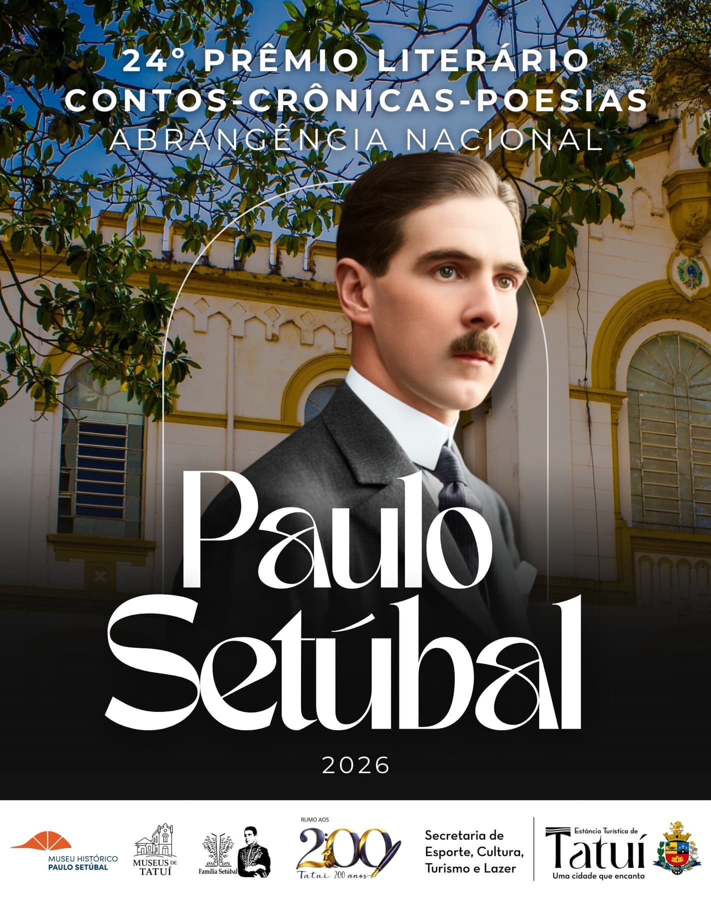 Banner do evento 24º Prêmio Literário Paulo Setúbal – Seleção de Contos, Crônicas e Poesias