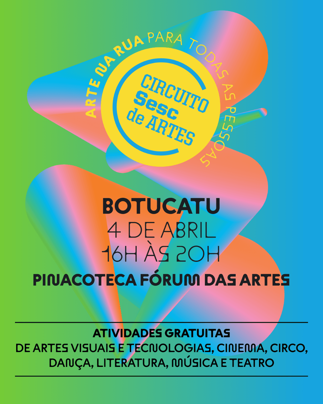 Banner do evento Circuito Sesc de Artes