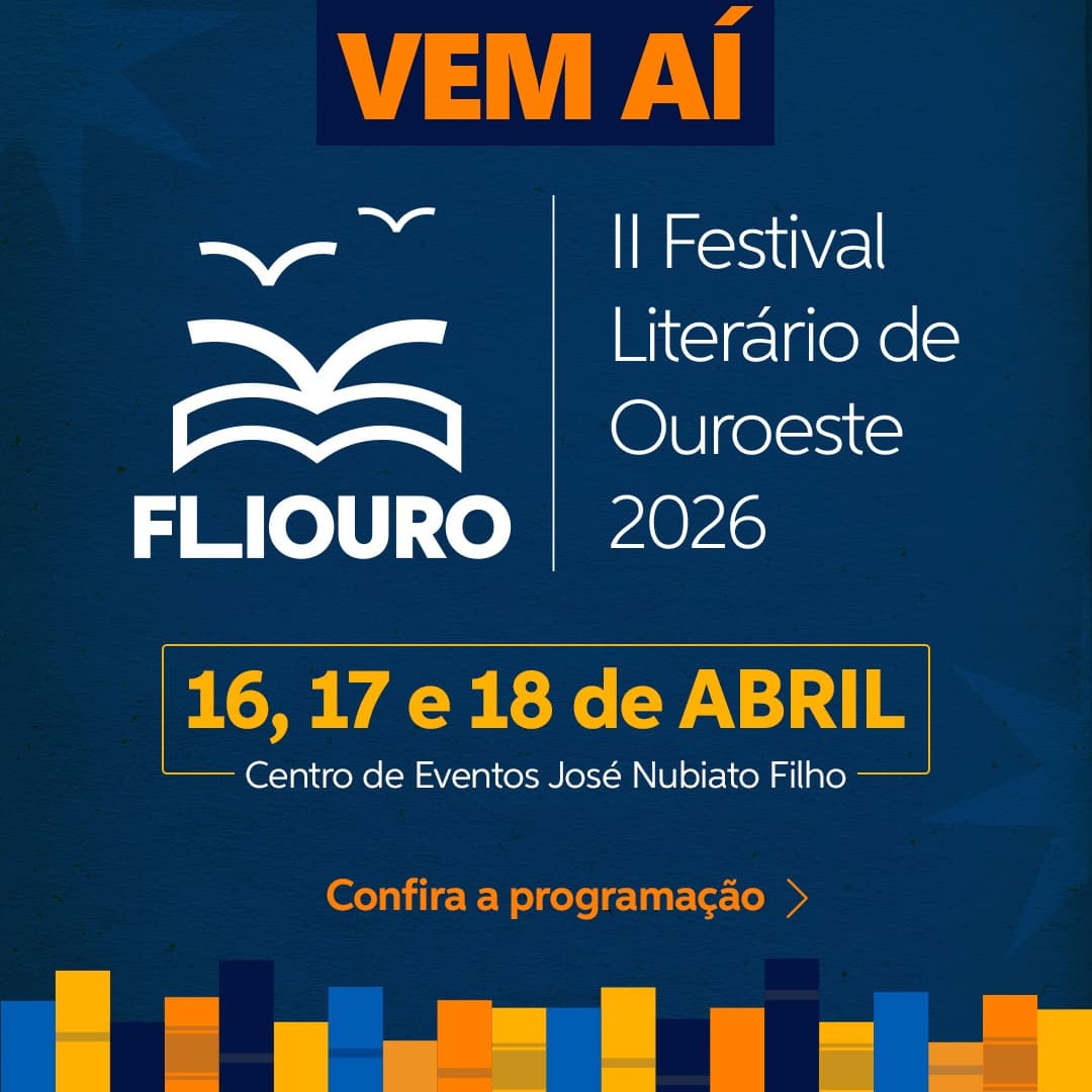 Banner do evento 2º FLIOURO - FESTIVAL LITERÁRIO DE OUROESTE - 2026