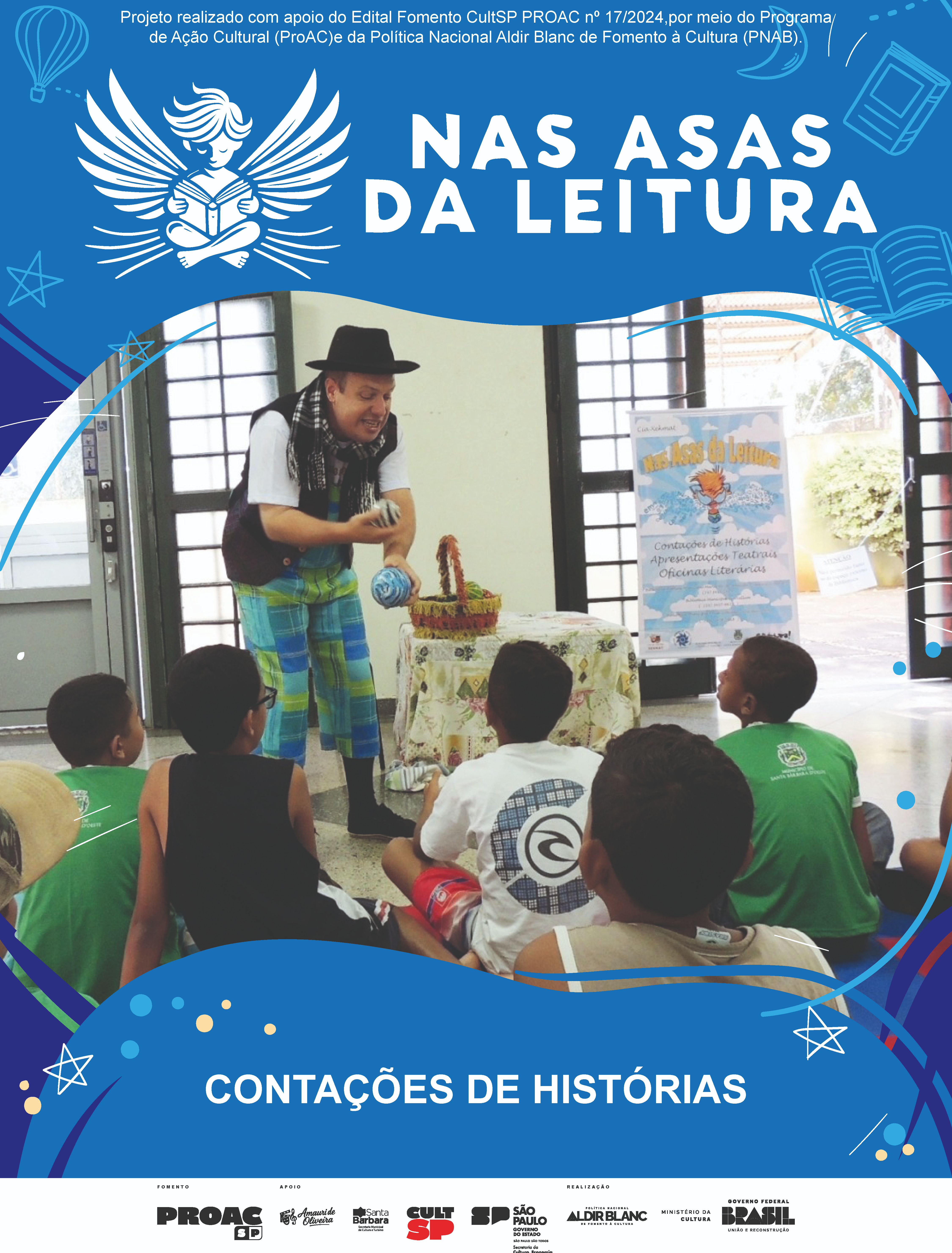 Banner do evento MEDIAÇÃO DE LEITURA/NARRATIVAS ORAIS/CONTAÇÕES 