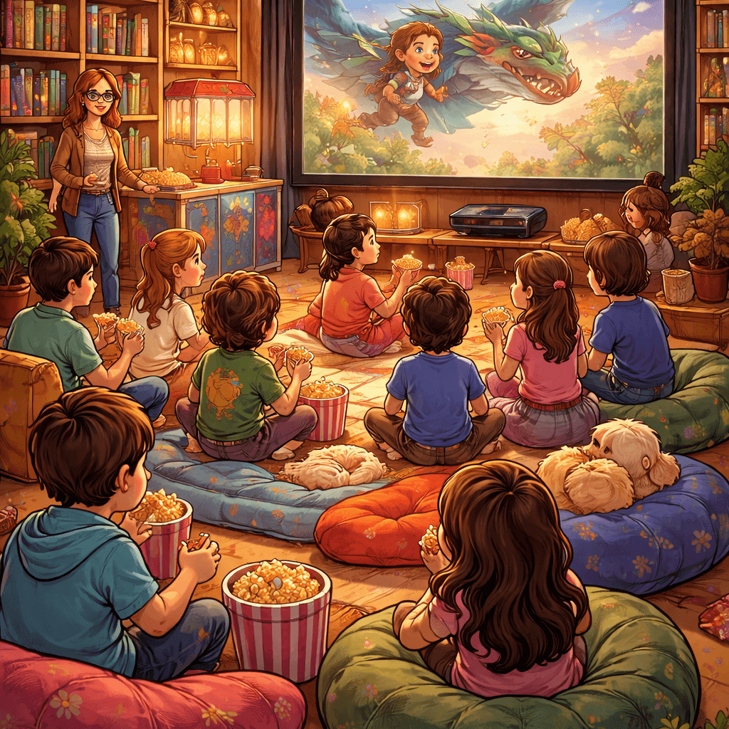 Banner do evento Cine Biblioteca 