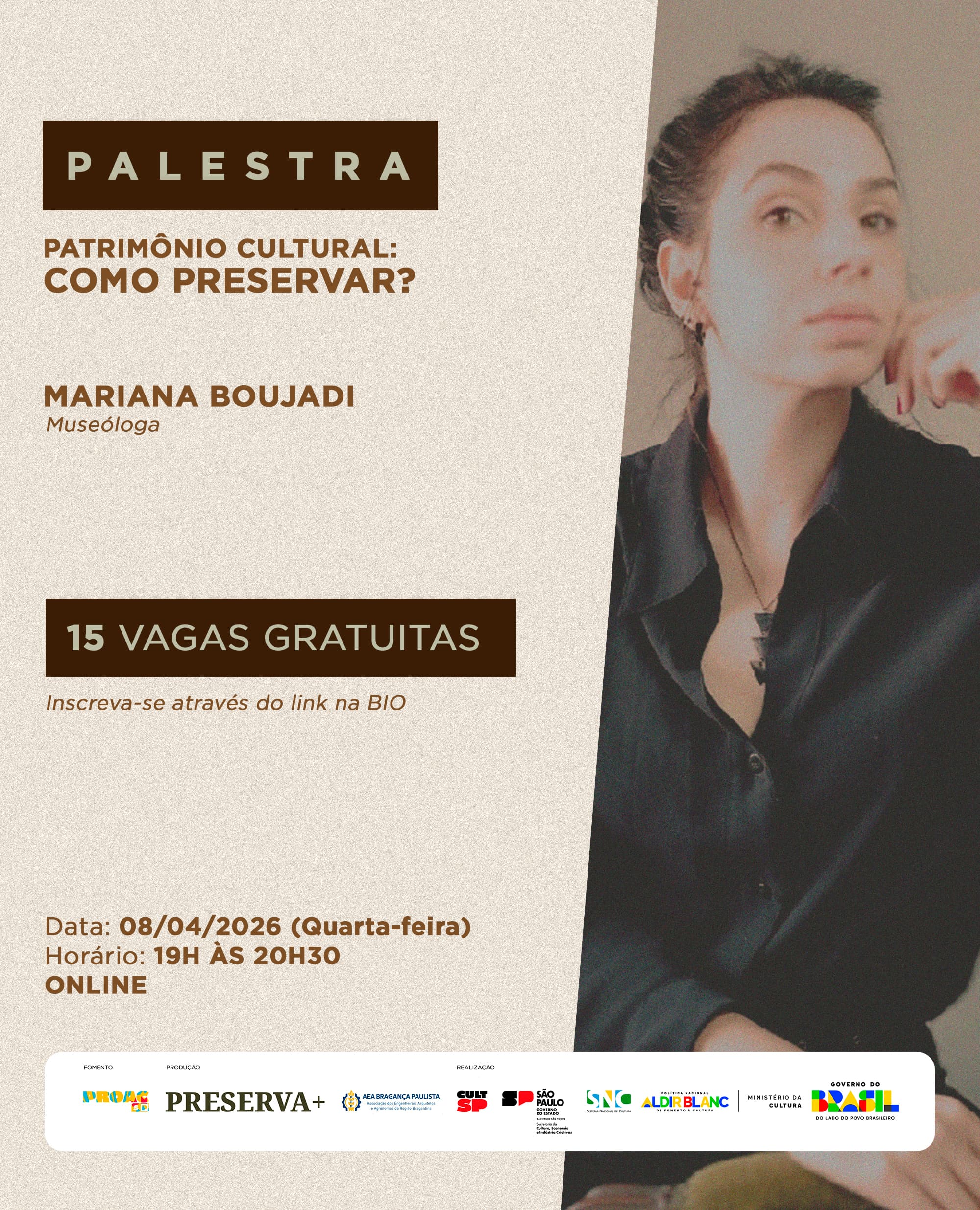 Banner do evento Patrimônio Cultural: Como Preservar?