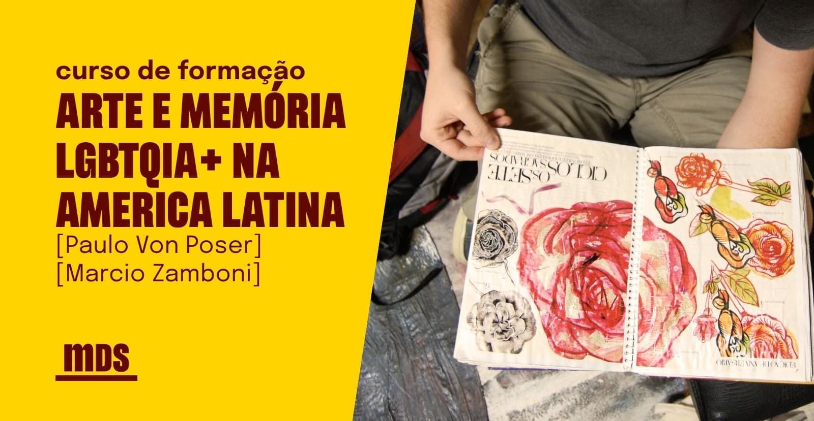 Banner do evento Curso: Artes Visuais e Memória LGBT+ Latinoamericana