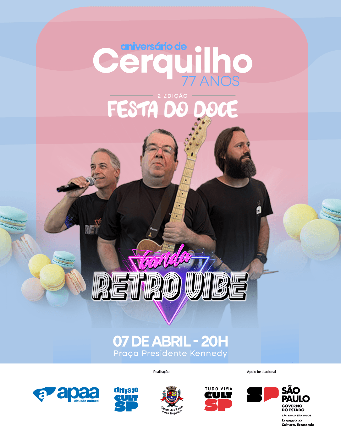Banner do evento Festa do Doce - Retro -  Cerquilho