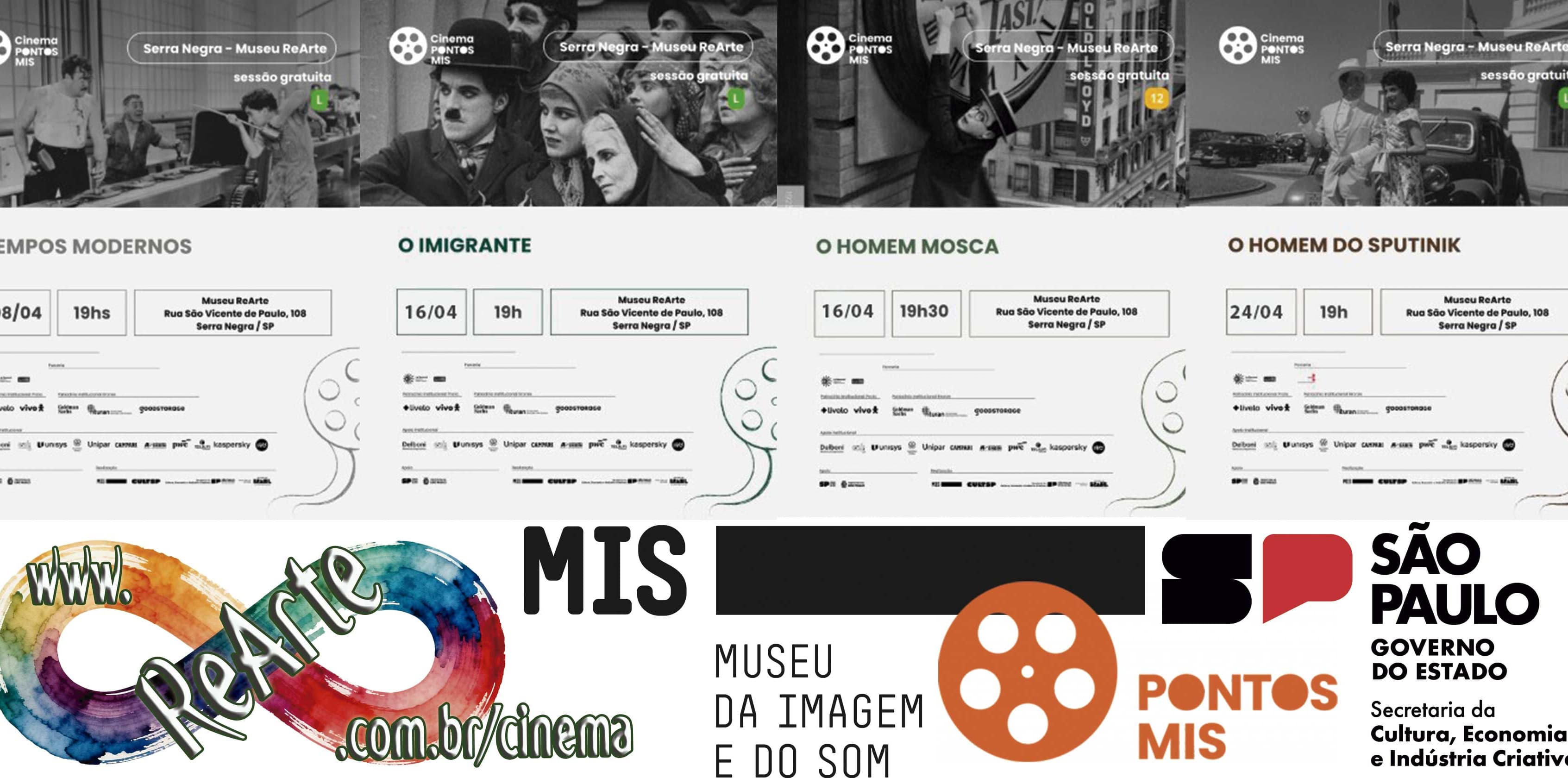 Banner do evento Programação Pontos MIS - Abril - Museu ReArte