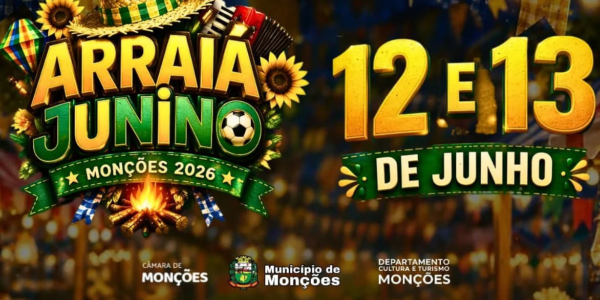 Banner do evento Arraiá Junino 2026