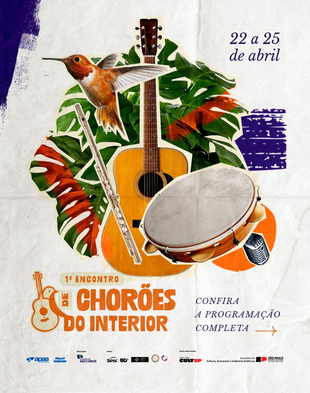Banner do evento projeto 1o Encontro de Chorões do Interior da cidade de São Carlos,Makatrio e Convidados.