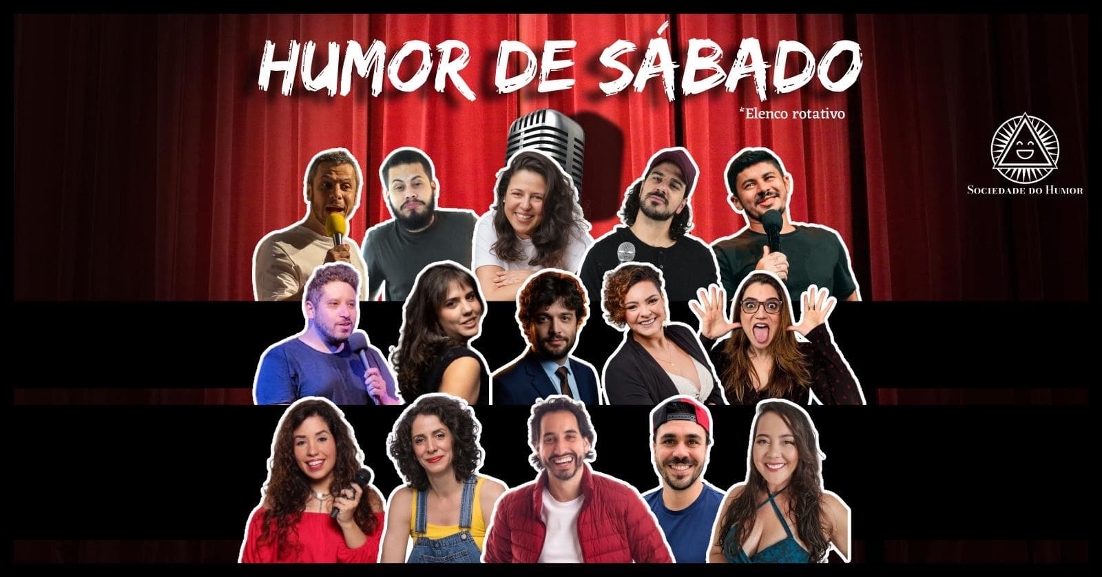 Banner do evento Humor de Sábado na Sociedade do Humor