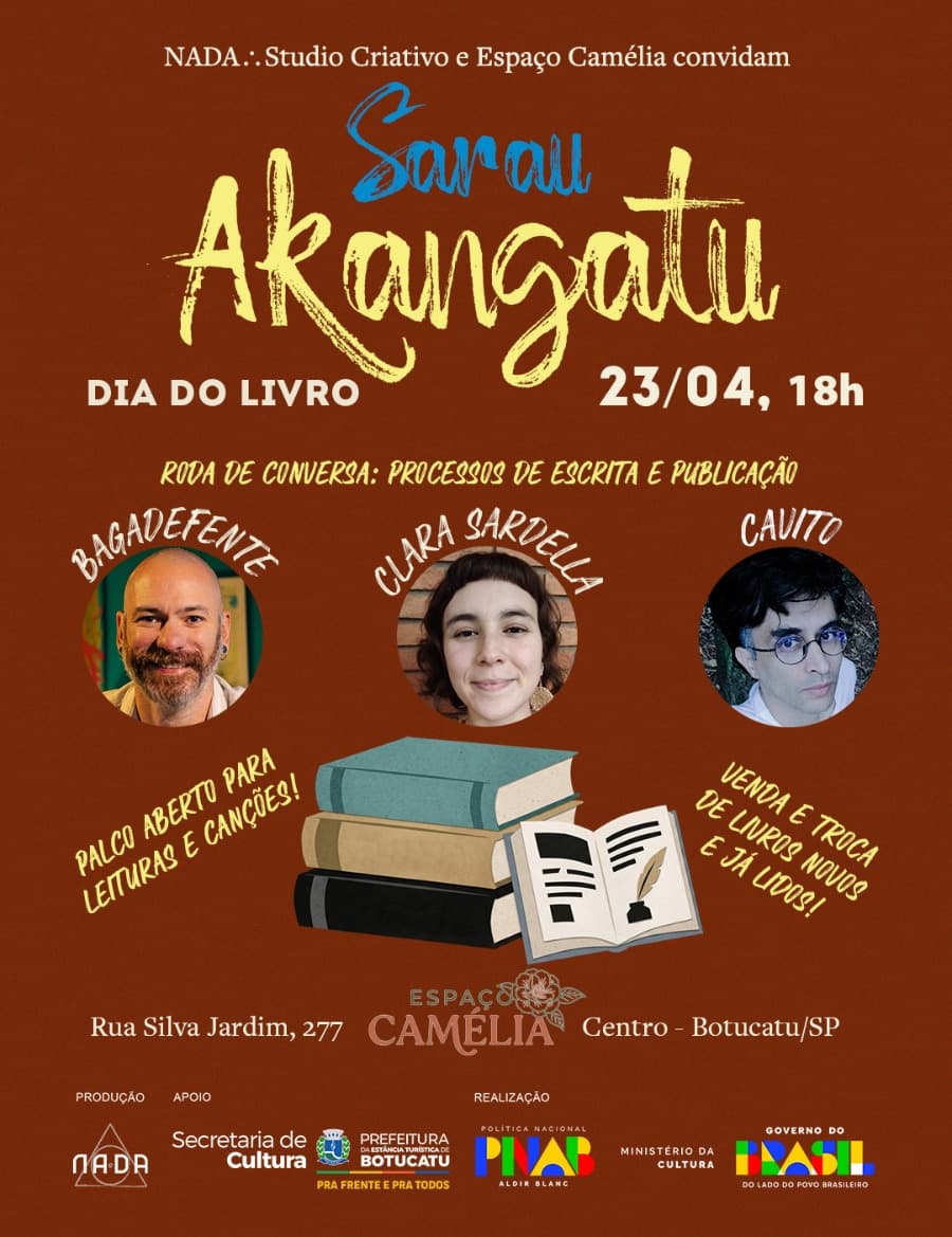 Banner do evento Sarau Akangatu 🎤