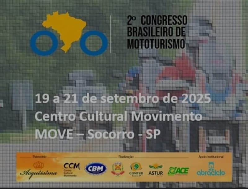 Banner do evento 2º Congresso Brasileiro de Mototurismo