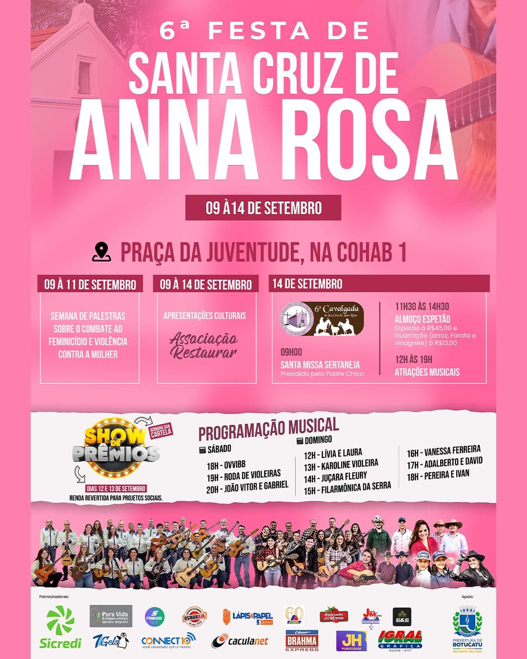 Banner do evento VEM AÍ A 6ª FESTA DE SANTA CRUZ DE ANNA ROSA!