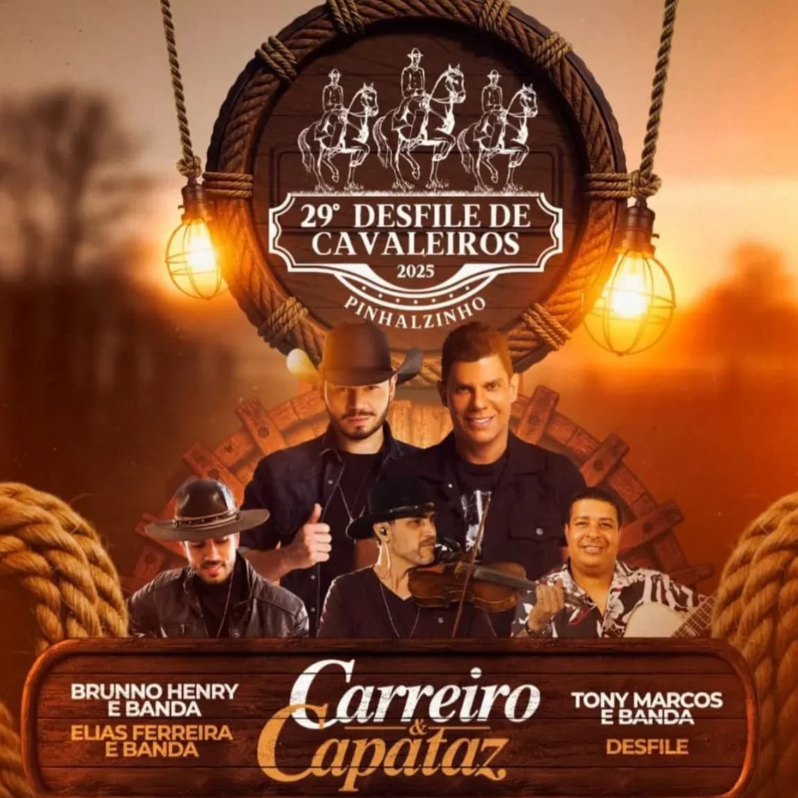 Banner do evento 29º Desfile de Cavaleiros de Pinhalzinho
